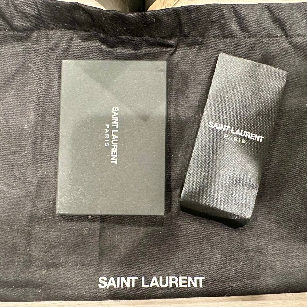 Saint Laurent Patent Calfskin Zoe 85 Pumps EU 36.5  US 6.5 Chiffon Neutro White - Picture 8 of 11